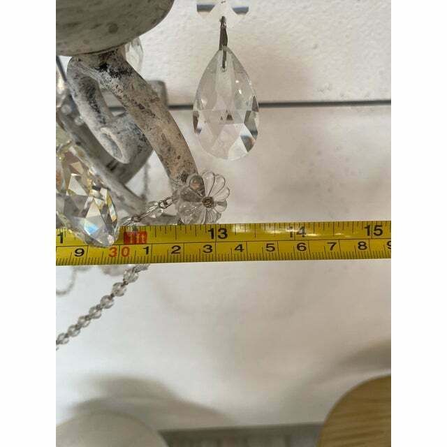 Contemporary Florentine Wrought Iron Wall Lamp With Crystals photo 1835.2