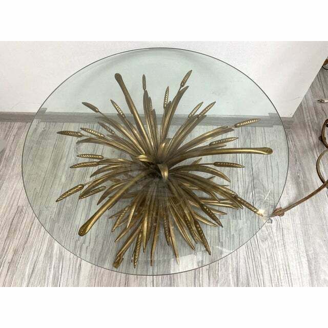 Old Gold Florentine Wrought Iron Ears Cofee Table photo 5952.0
