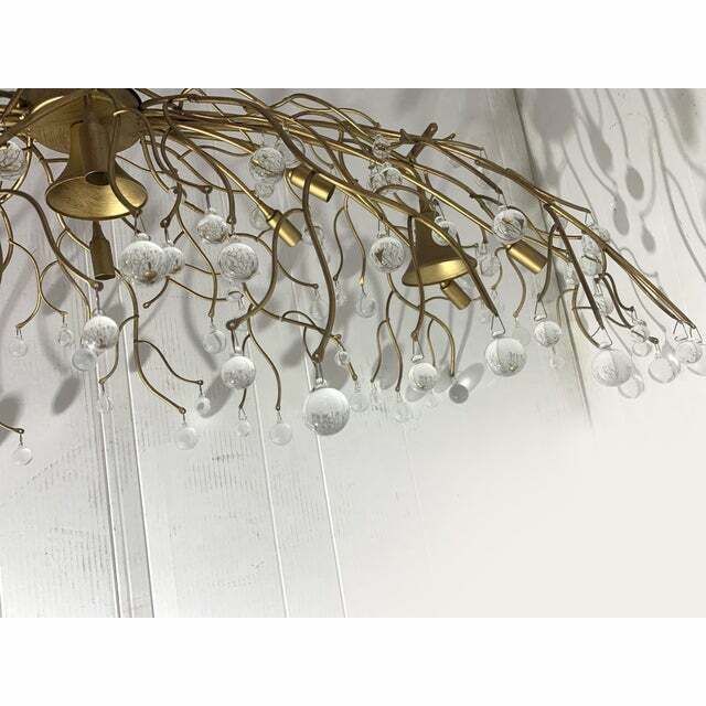Contemporary Oval Gold Boughs And Cristals Chandelier