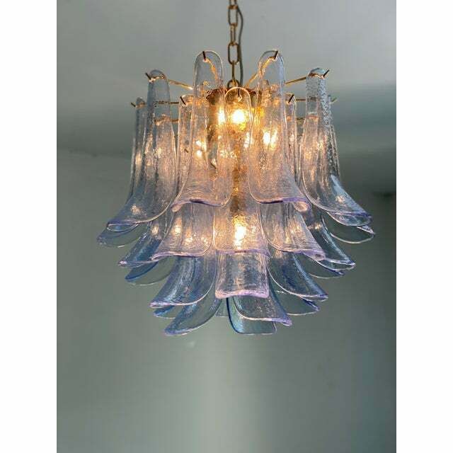 Contemporary Blue “Selle” Murano Glass Chandelier photo 7192.0