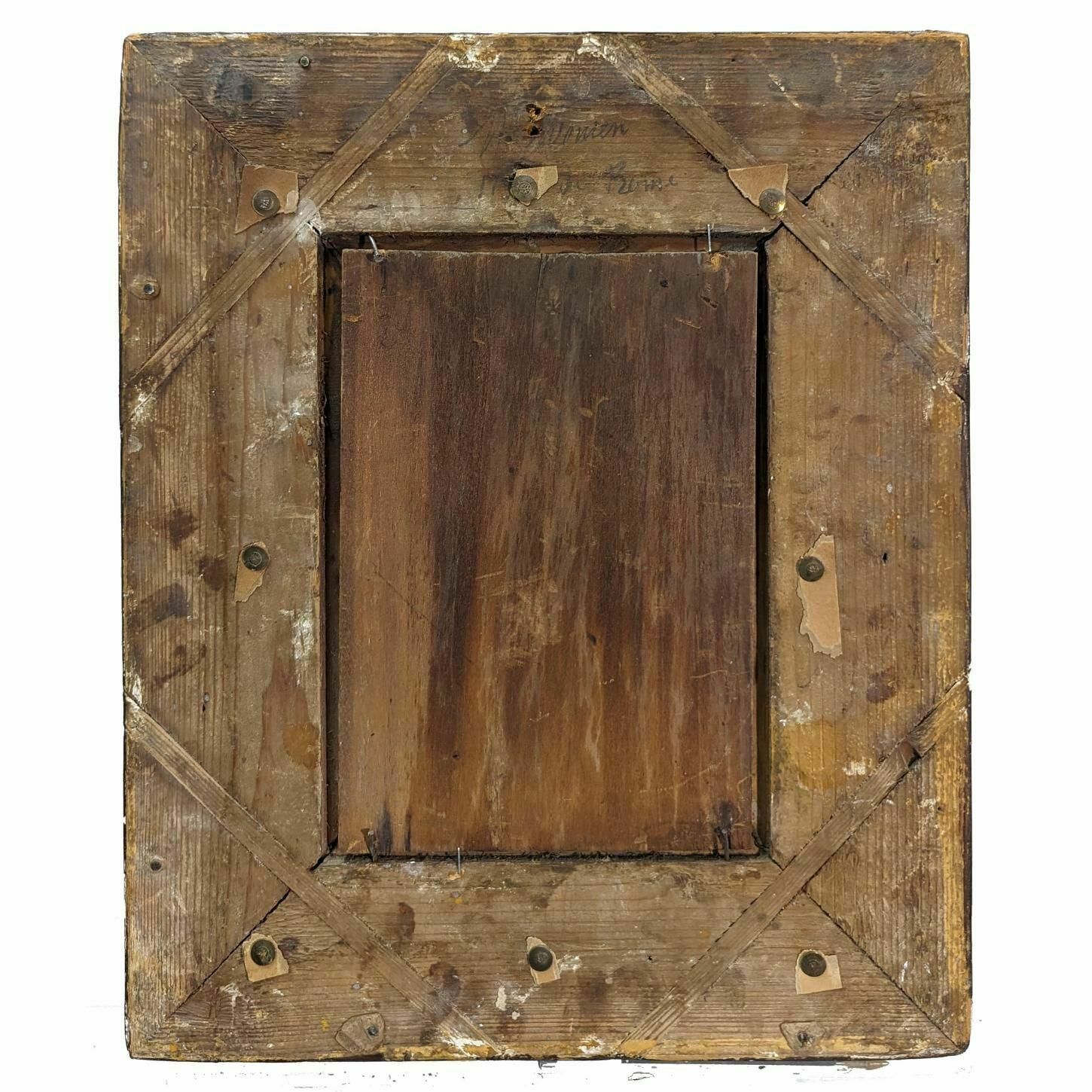 Painting On Wood Of A Character In 19th Century Dress photo 272.0