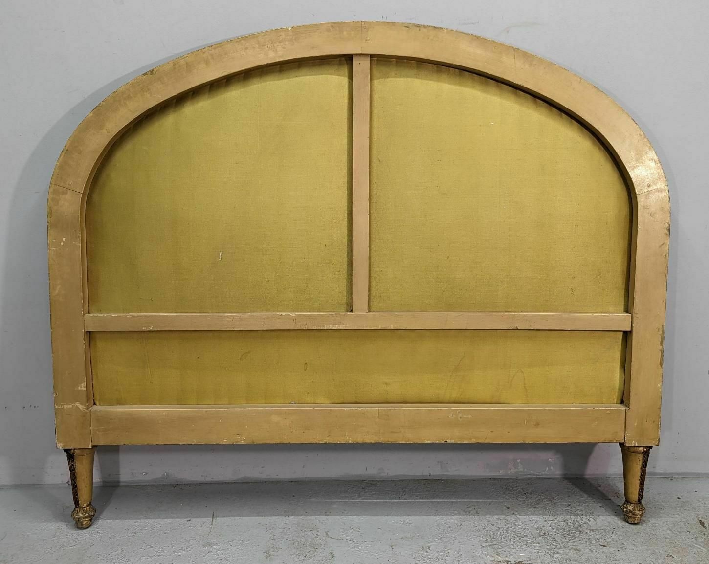 photo for sale Lacquered And Gilded Louis XVI Style Bed With Floral Tapestry