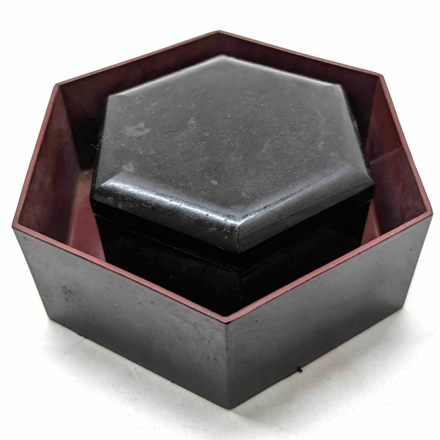 Old Lacquer Nesting Box Series Of 3 Early 20th Century photo vinterior