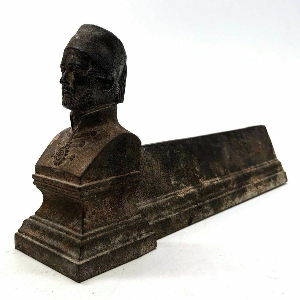 Pair Of Small Cast Iron Andirons With Mamelukes photo furniture