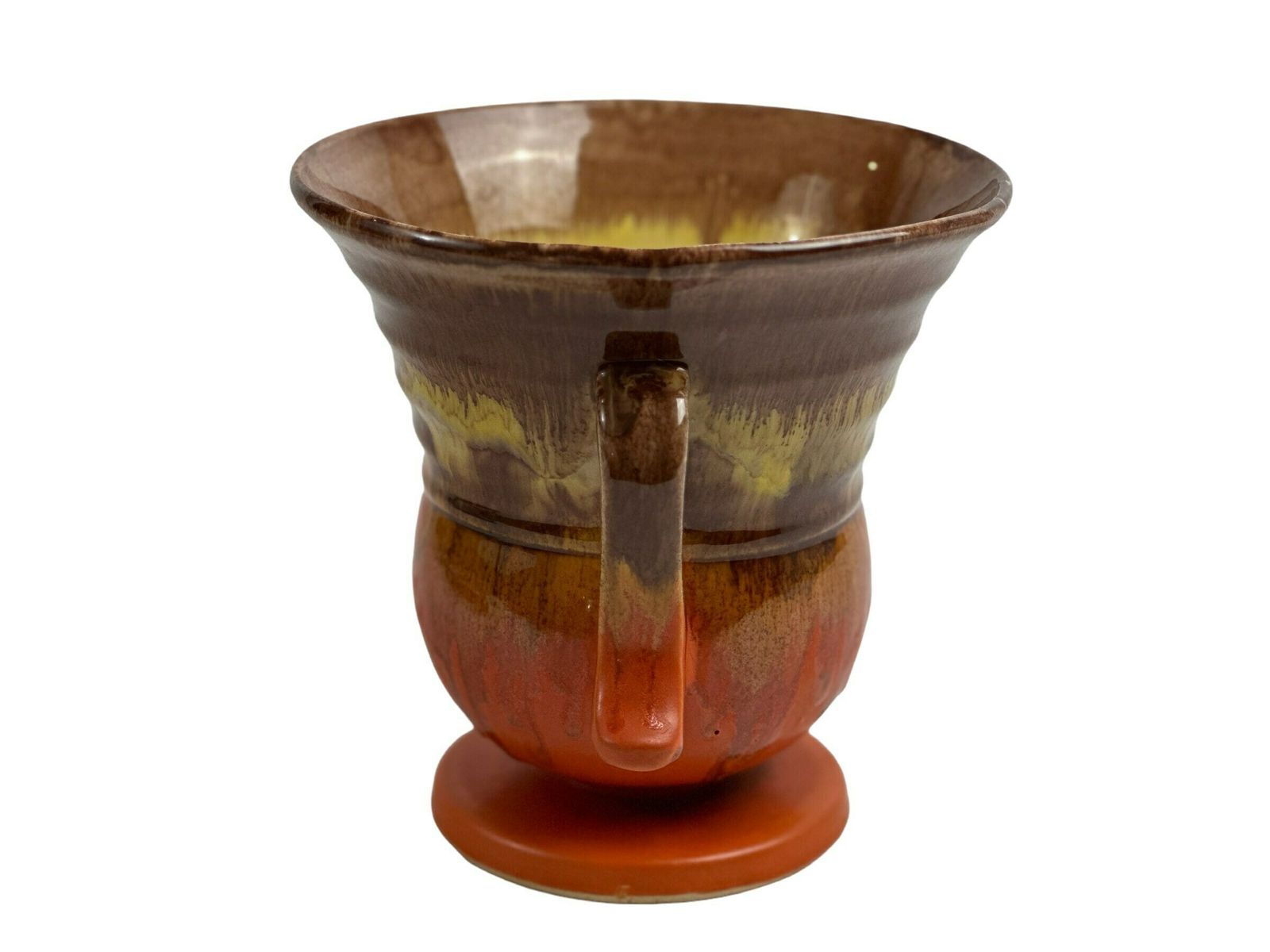 Dümler & Breiden, West Germany Vase, Art Deco Form With Running Glaze. Beige, Yellow And Orange photo buy