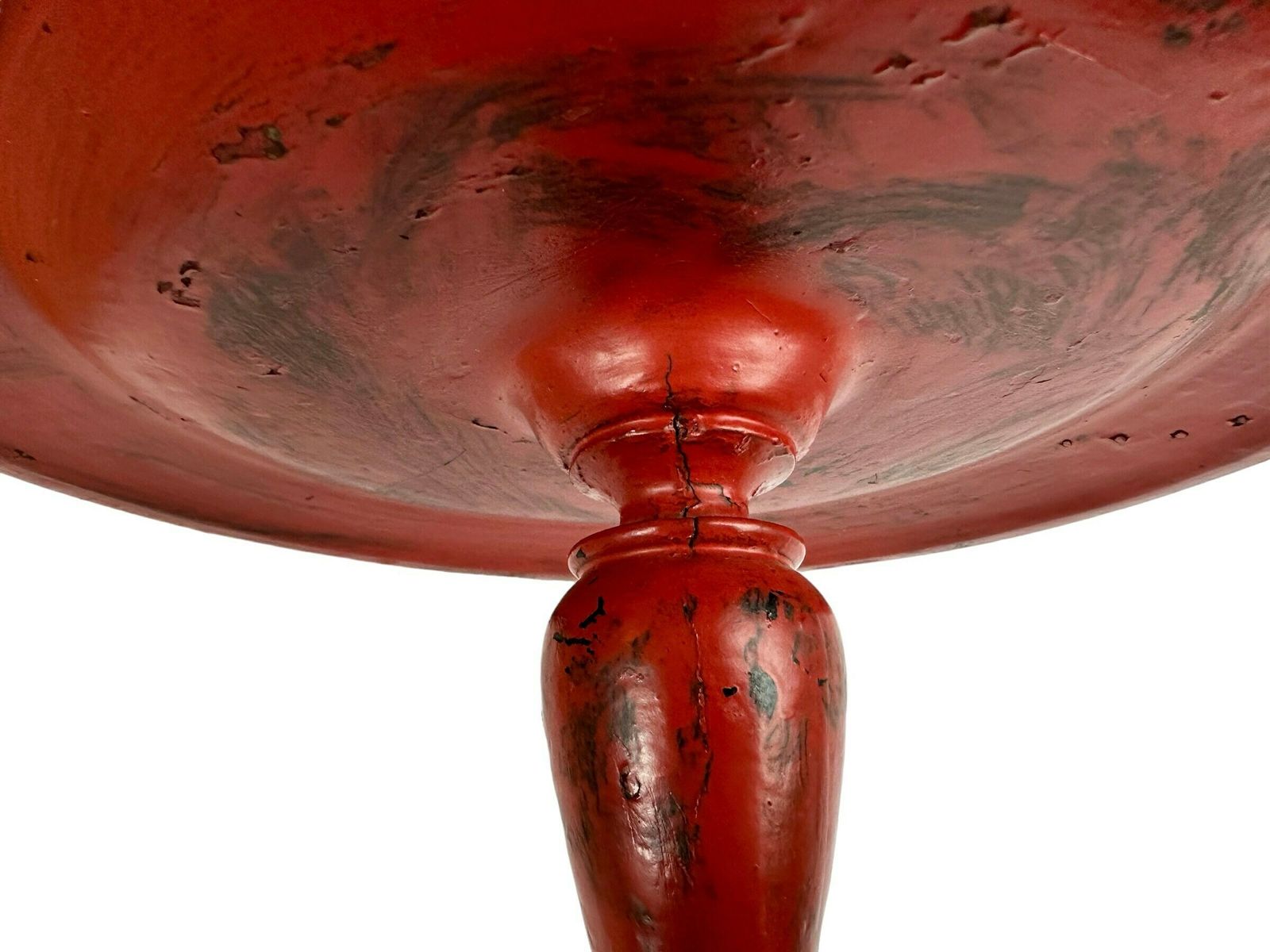 Antique Burmese Footed Dish / Pedestal Tray / Table Stand. Lacquerware. Late 19th Century To Early 20th Century. Burma (Myanmar) photo vintage