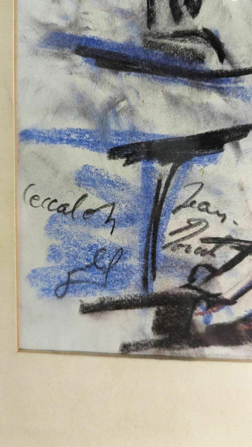 Pencil And Pastel Drawings, Abstract Subject Naked Body, Signed photo 272.0