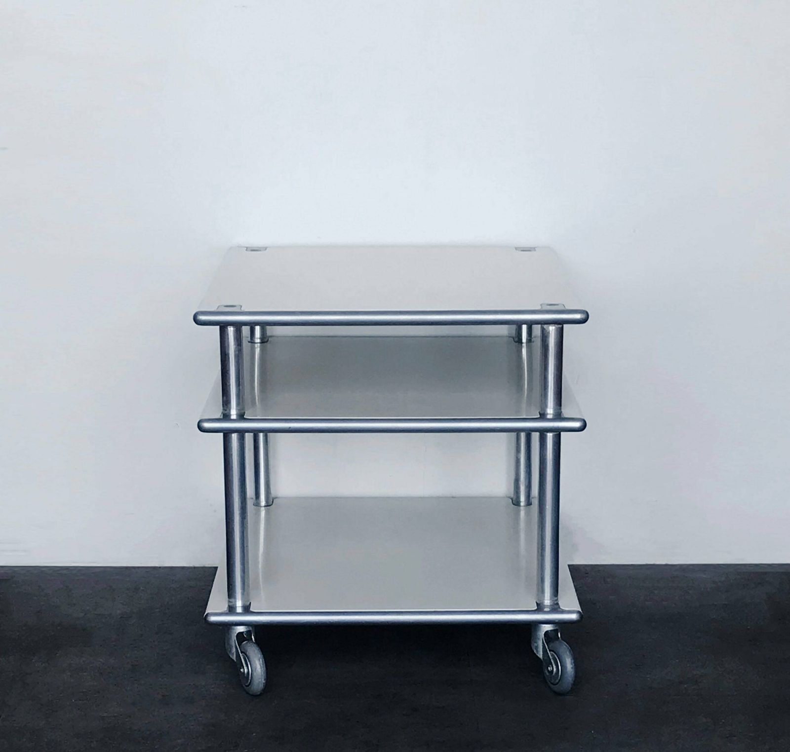 Rare Vintage Lacquered Steel Coffee Table / Media Trolley By Habitat photo Furniture