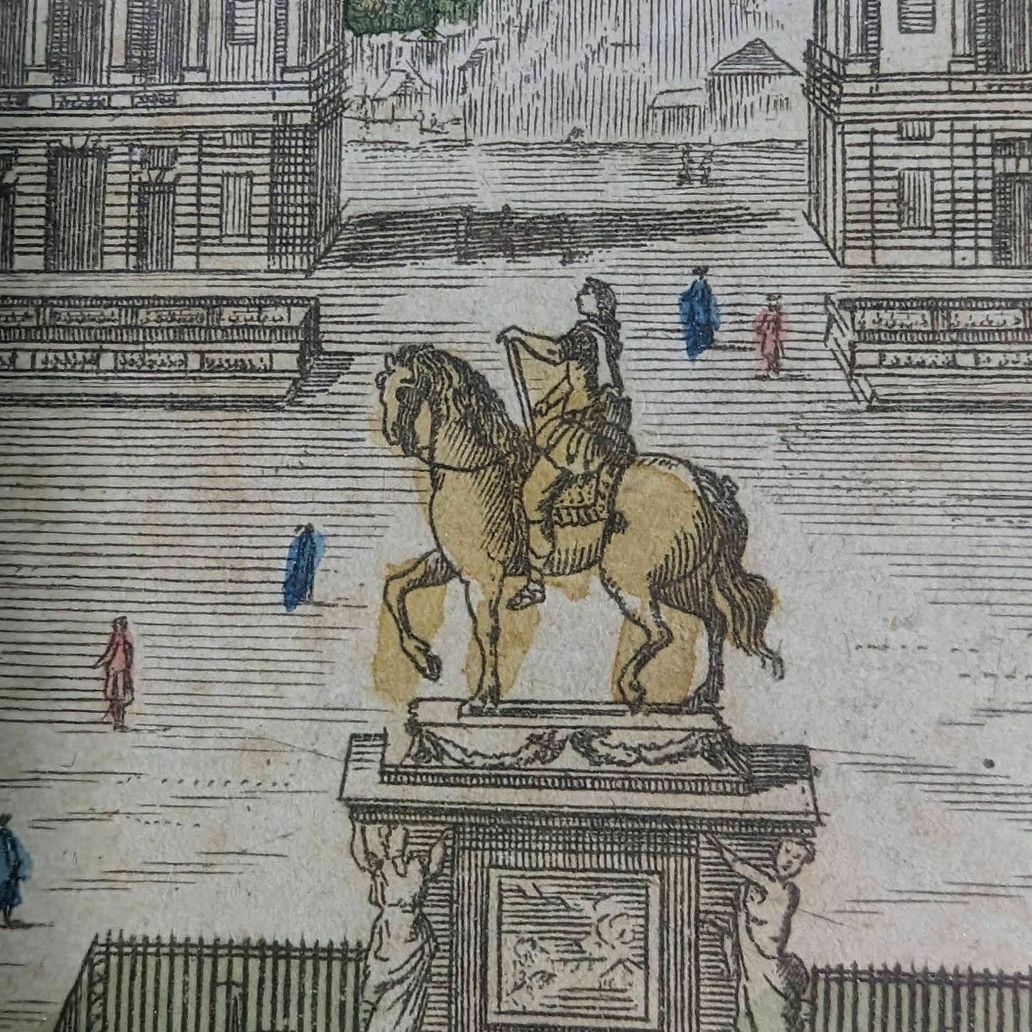 Gravure Vue D'optique La Place Louis XV à Paris photo 325.0