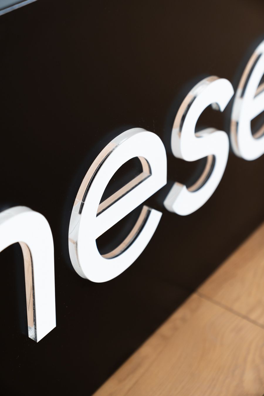 Black Painted Led Luminous Signs With Plexiglas Writing. photo 2200.0