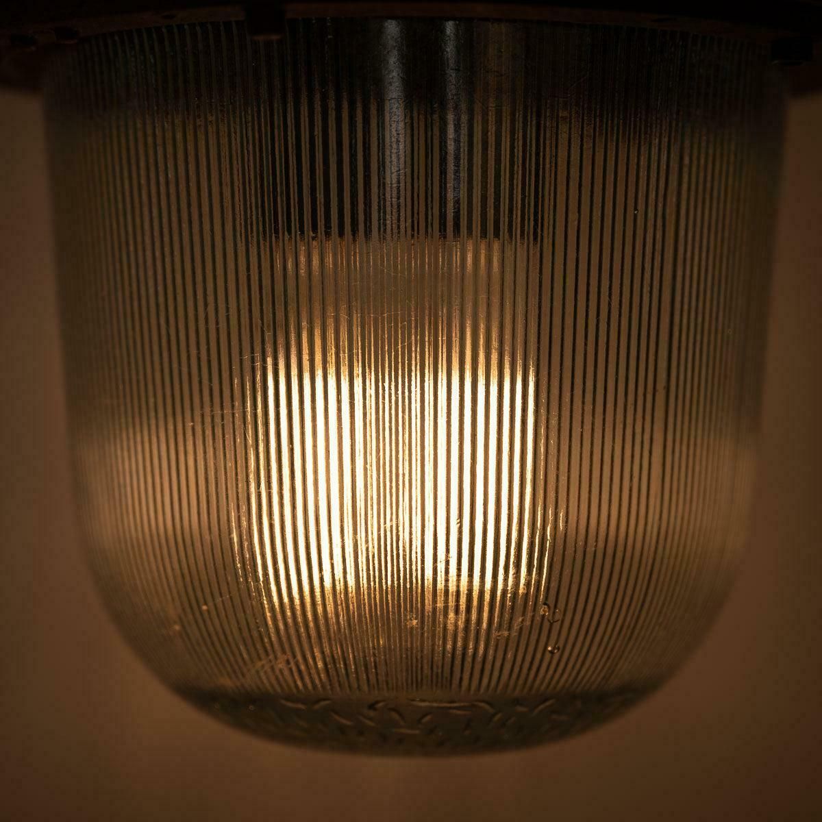 Reclaimed Rusted Polish Industrial Pendant Lights With Prismatic Glass photo buy