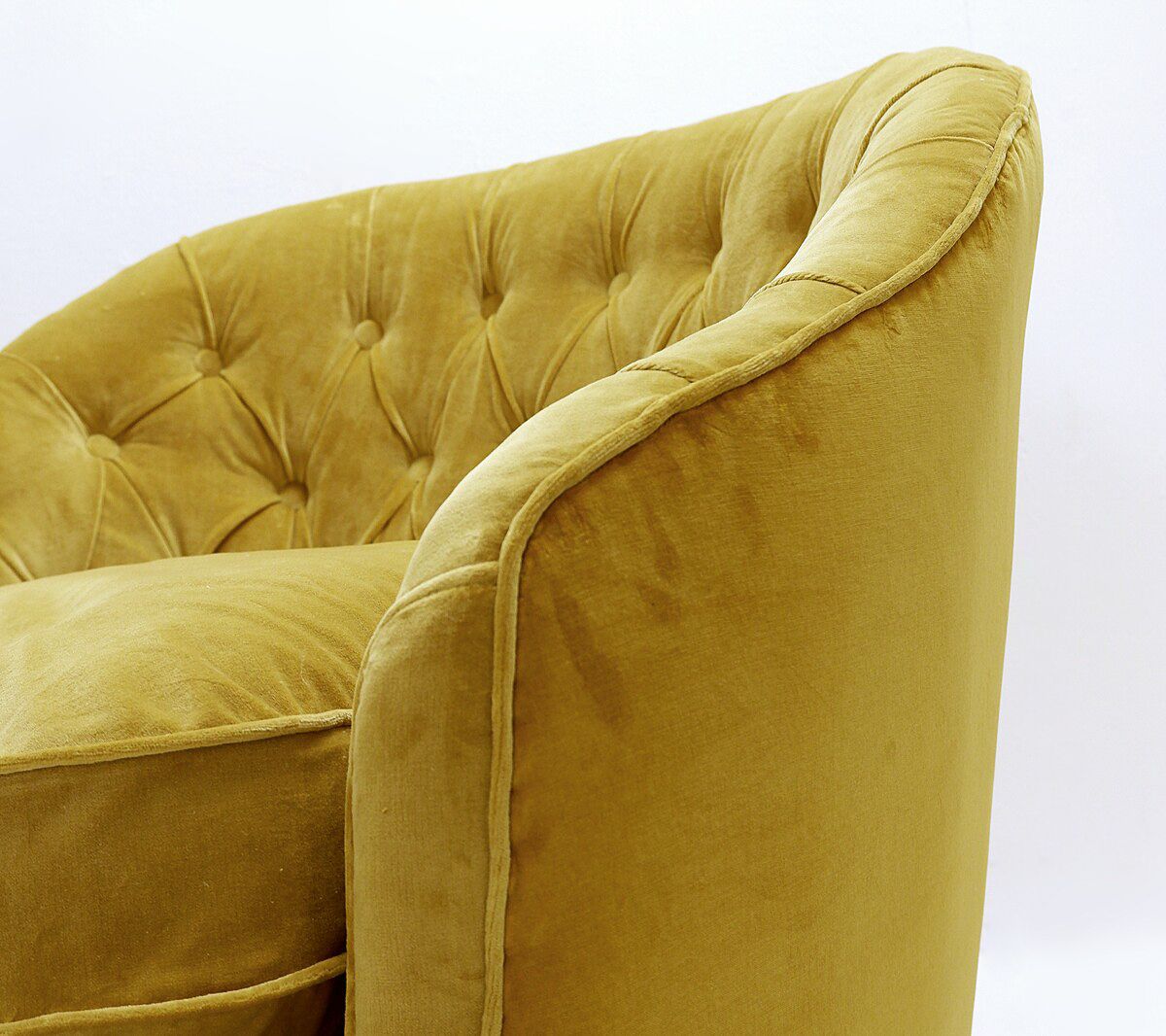 Pair Of Italian Yellow Velvet Armchairs By Gio Ponti photo for sale