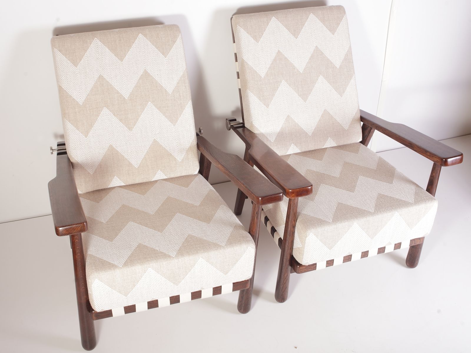 Mid Century Reclining Oak Lounge Chairs By Jan Vanek For Krasna Jizba, Set Of 2, 1940s photo furniture