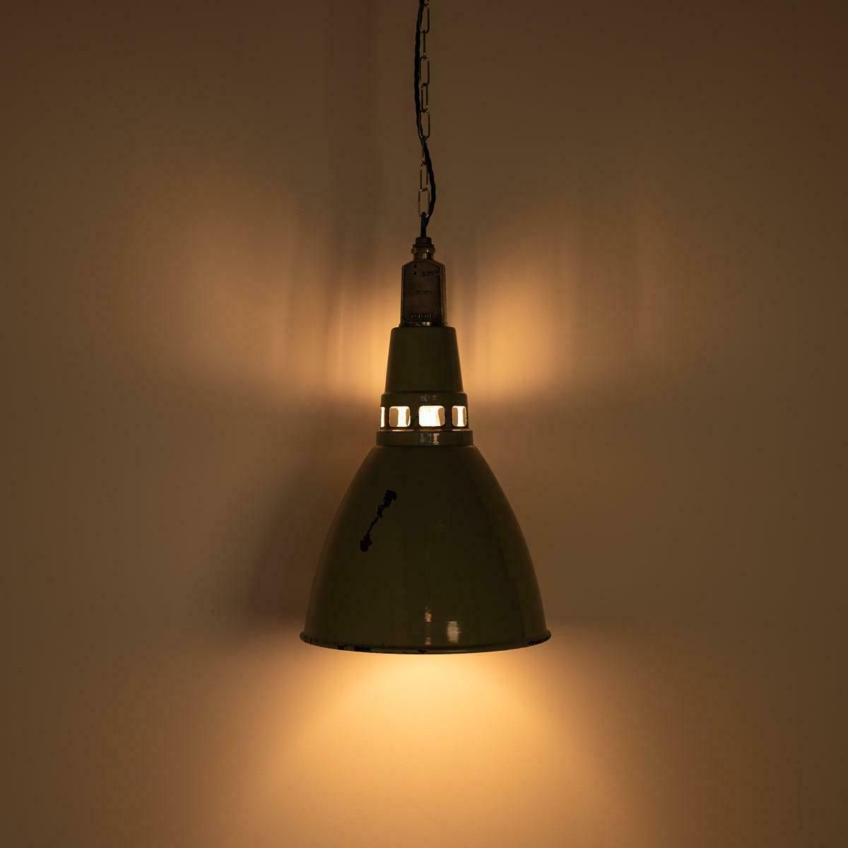 Vintage Industrial Large Duck Egg Green Factory Pendant By Thorlux photo furniture
