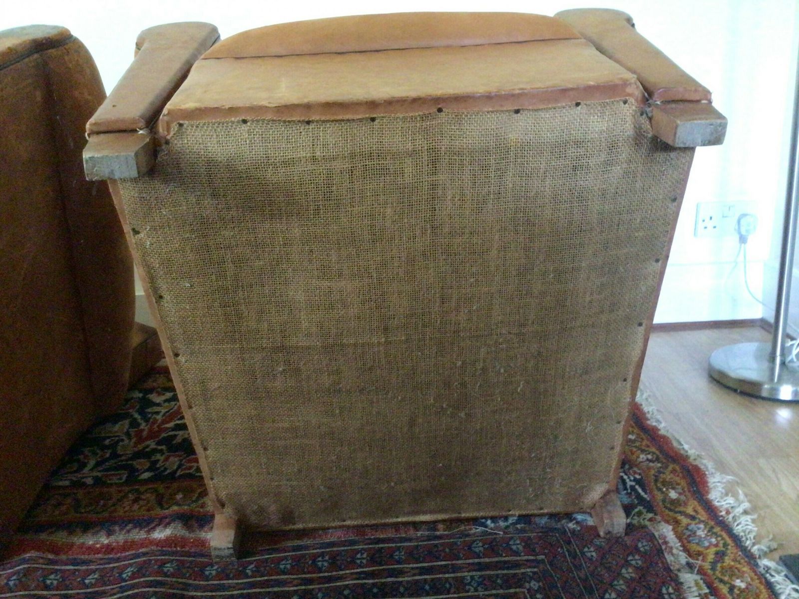 photo for sale Pair Of Art Deco Leather Club Armchairs