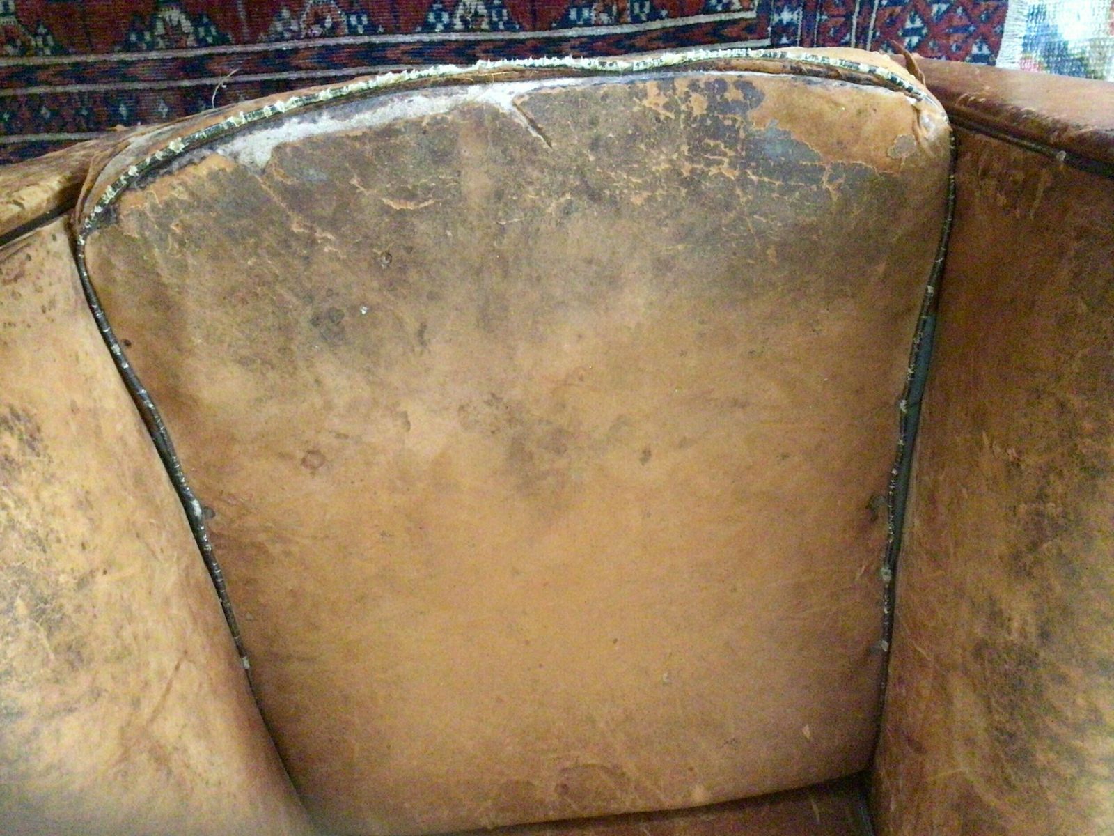 1400.0 Pair Of Art Deco Leather Club Armchairs photo