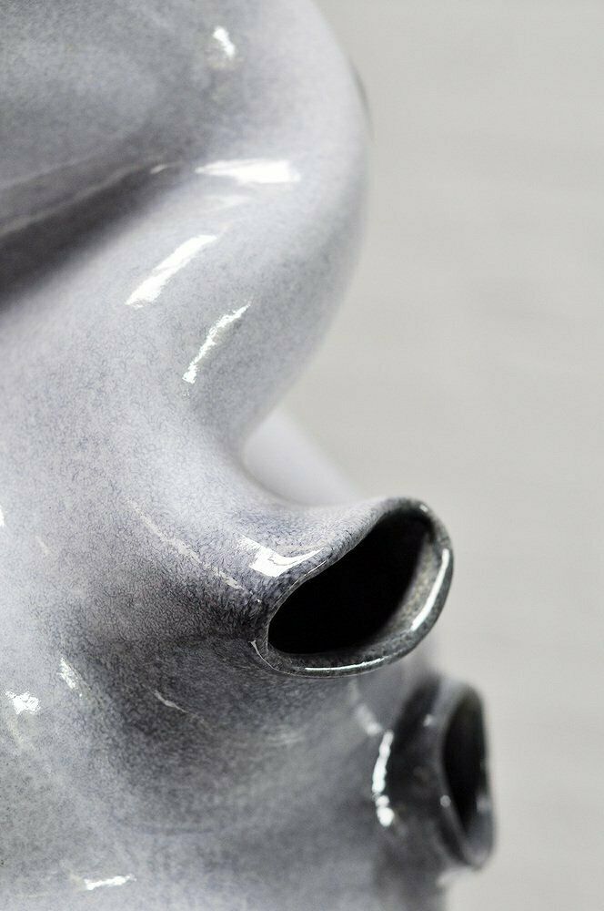 Vintage French Ceramic Glazed Sculptural Table Lamp, 1970s photo vinterior
