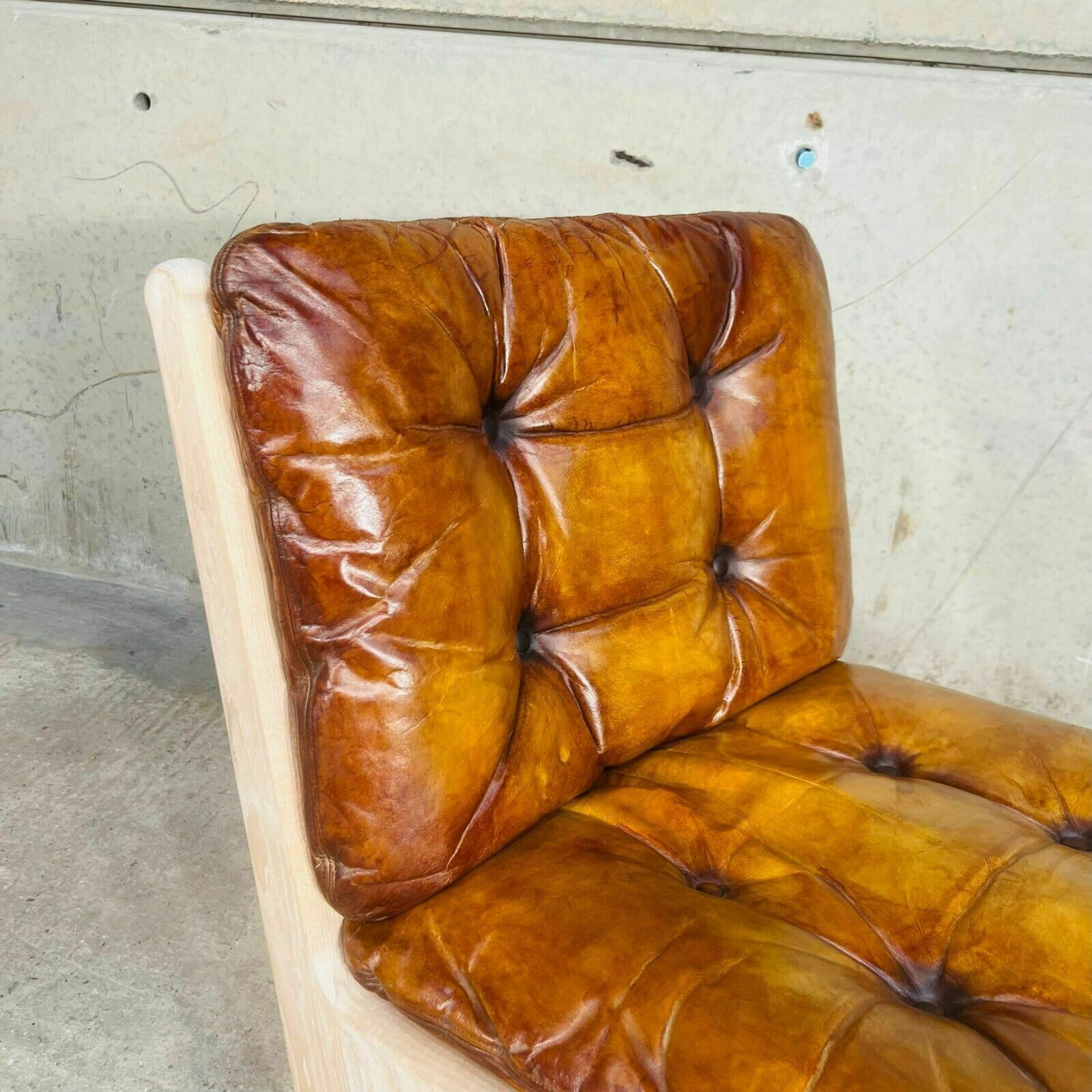 935.0 Super Stylish Danish Vintage Cado Lounge Chair Light Beech And Tan Leather photo