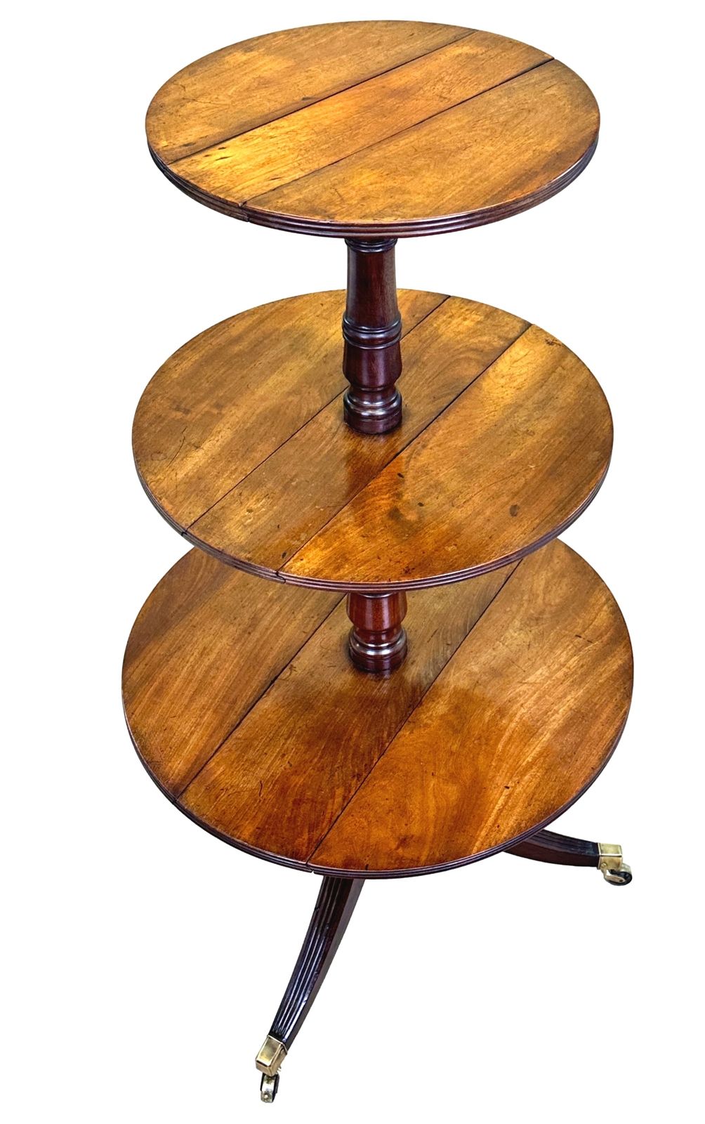 Furniture Georgian Mahogany Folding Dumbwaiter (England, Circa 1800) photo