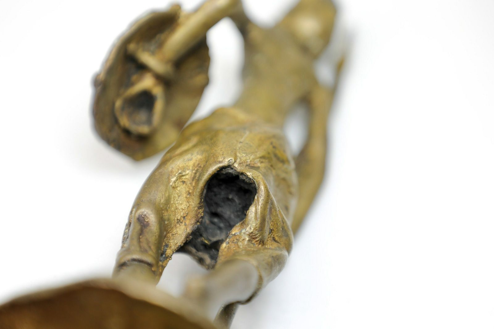 Vintage African Bronze Figure Spearman photo furniture
