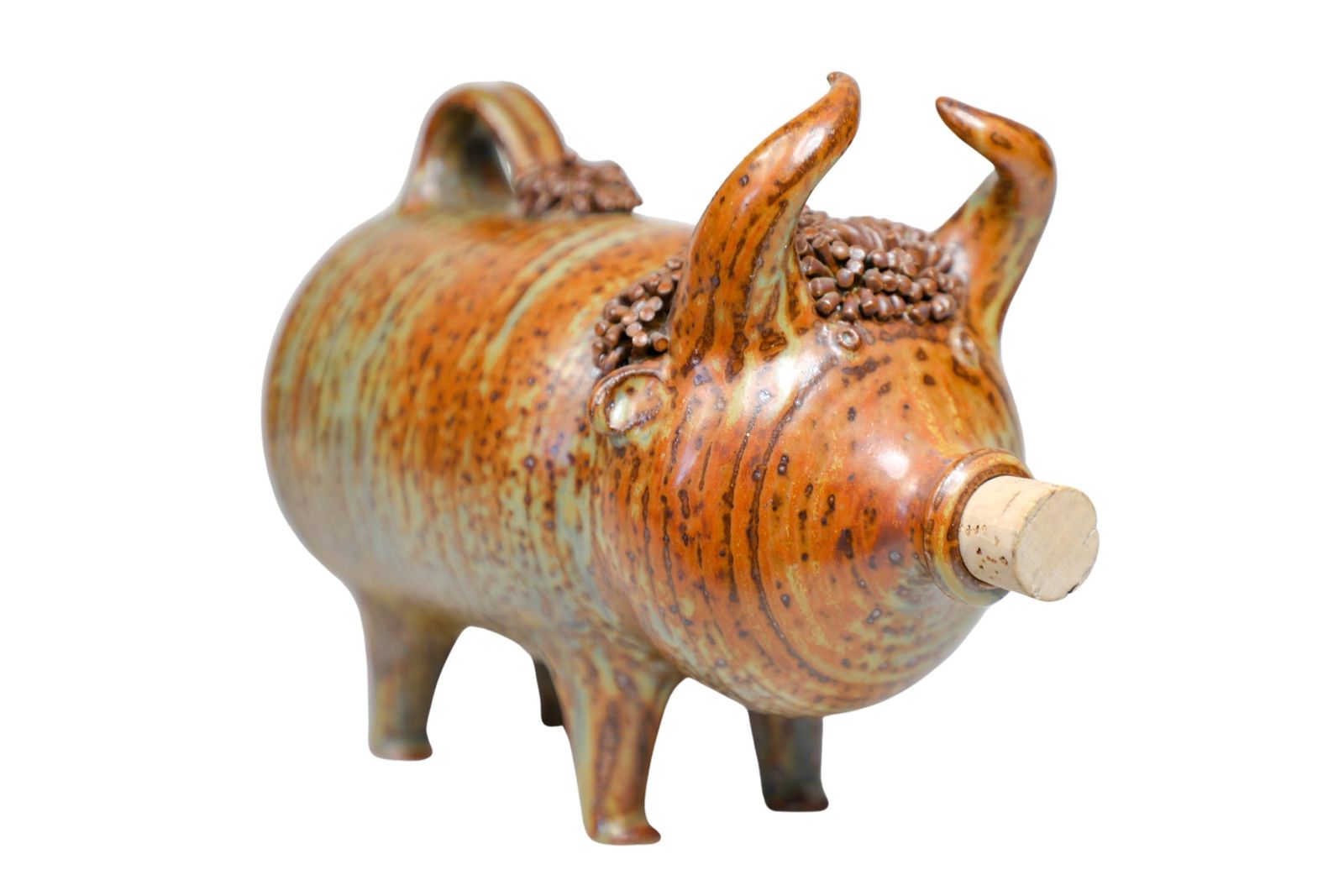 Vintage Mid Century Ceramic Bull Bottle By Burgthann   Elly & Wilhelm Kuch