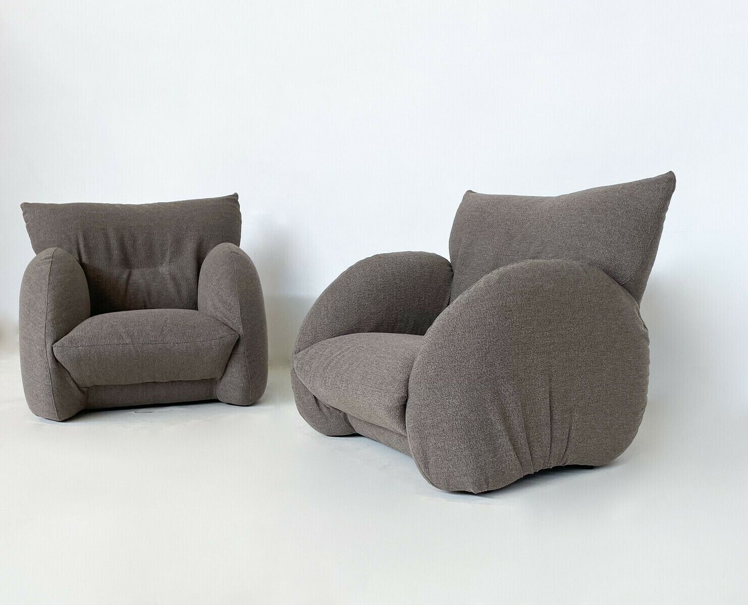 Pair Of Grey Italian Mid Century Modern Armchairs photo furniture