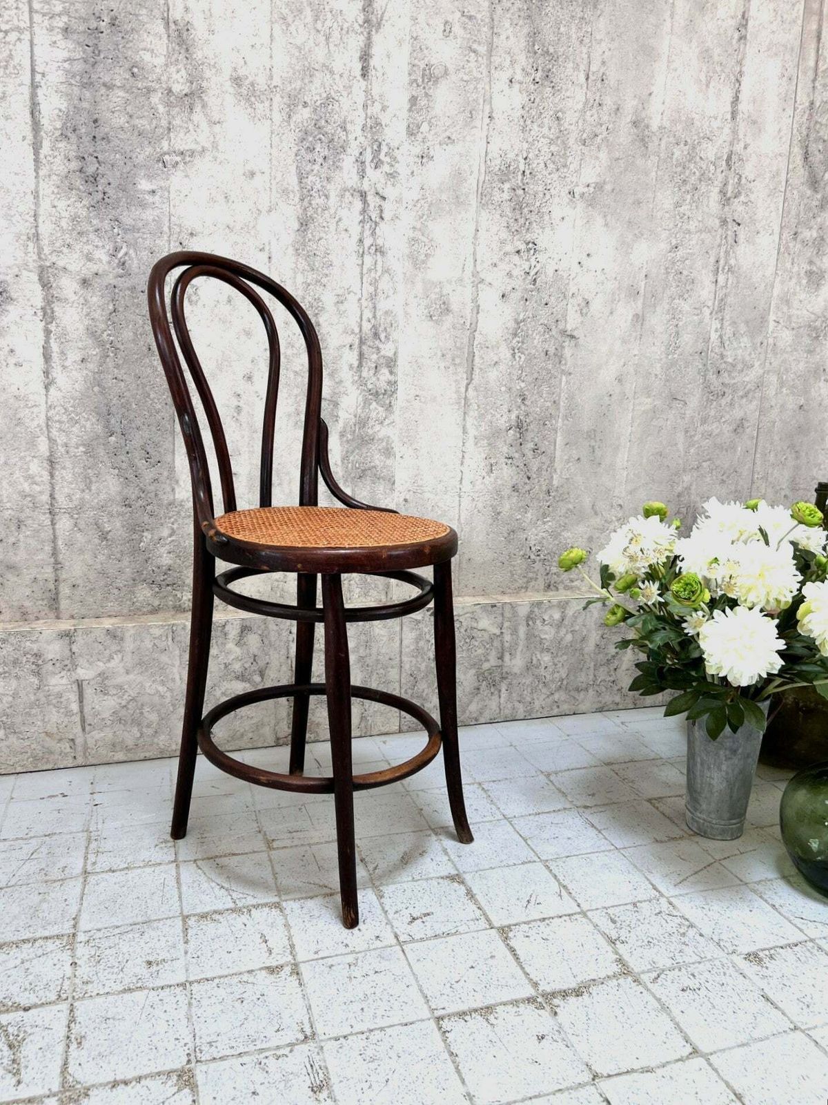 Thonet High Cane Bentwood Bar Chair photo furniture