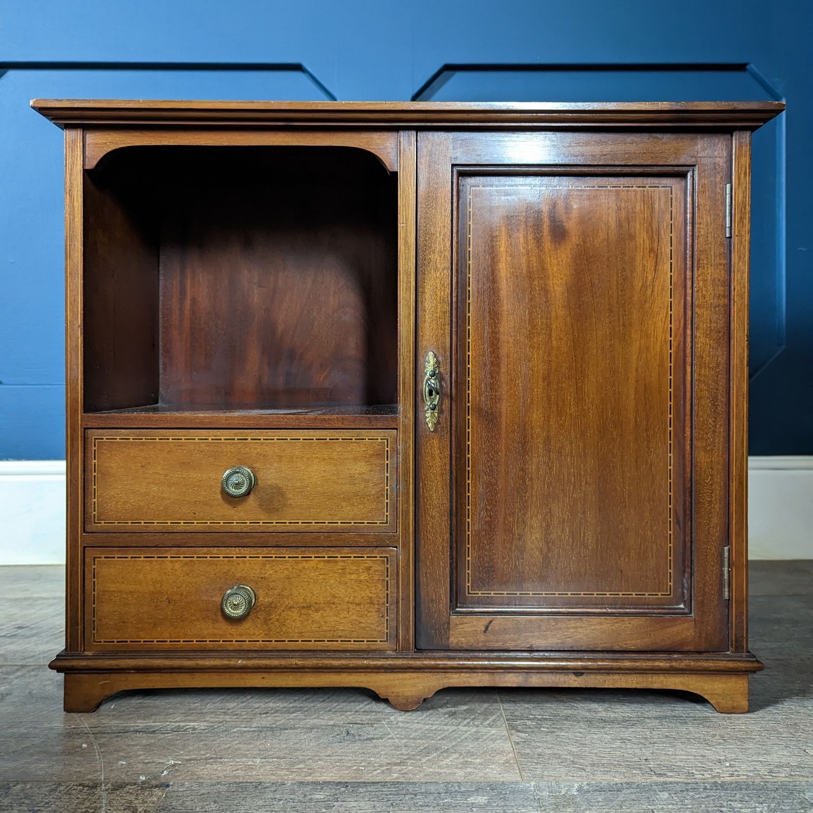 Late 19th Century Inlayed Satinwood "Smokers" Cupboard photo furniture