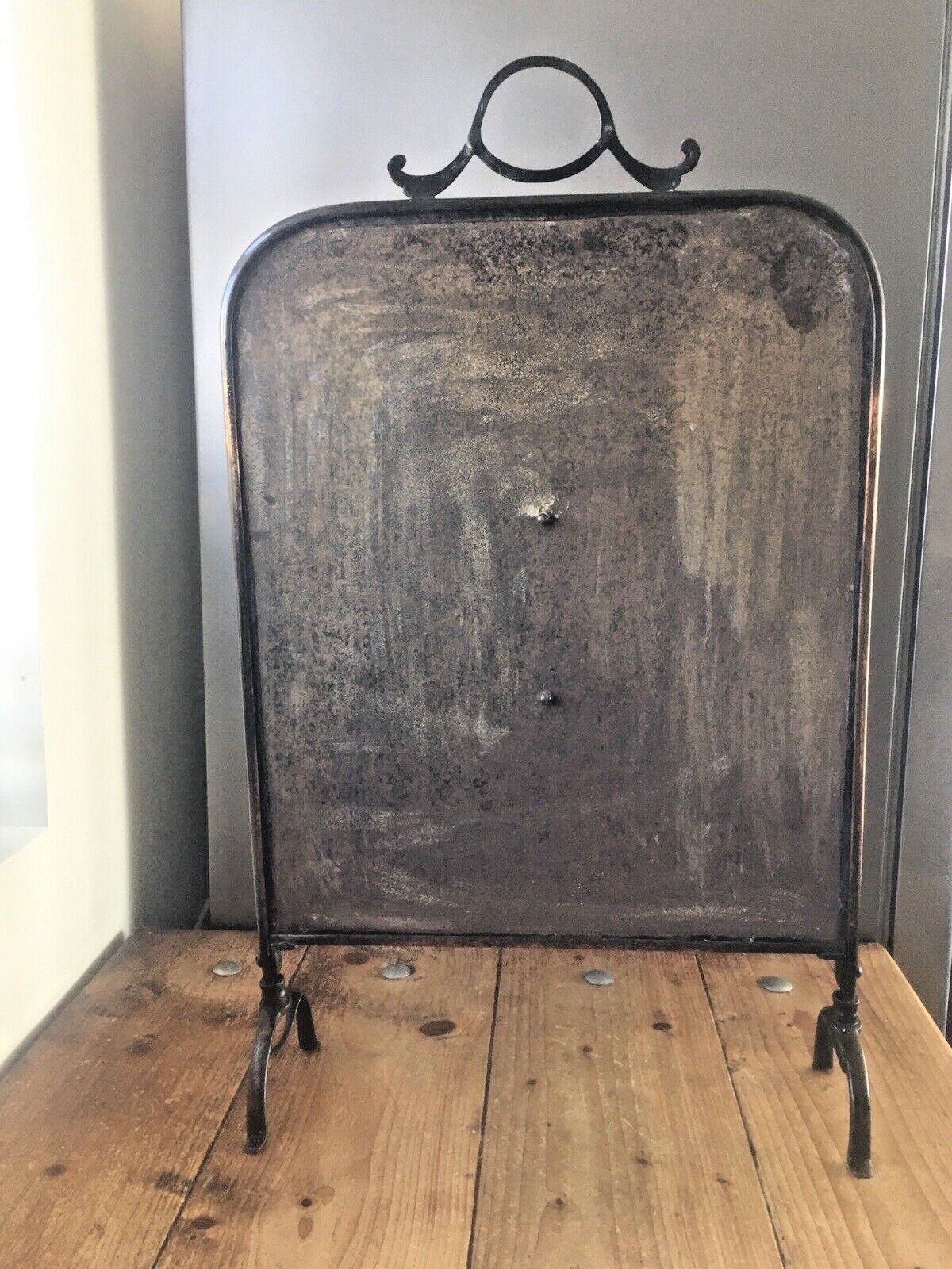 Home Fixtures Antique Art Deco Regency Copper Torch Hollywood Fire Guard Screen Country House photo