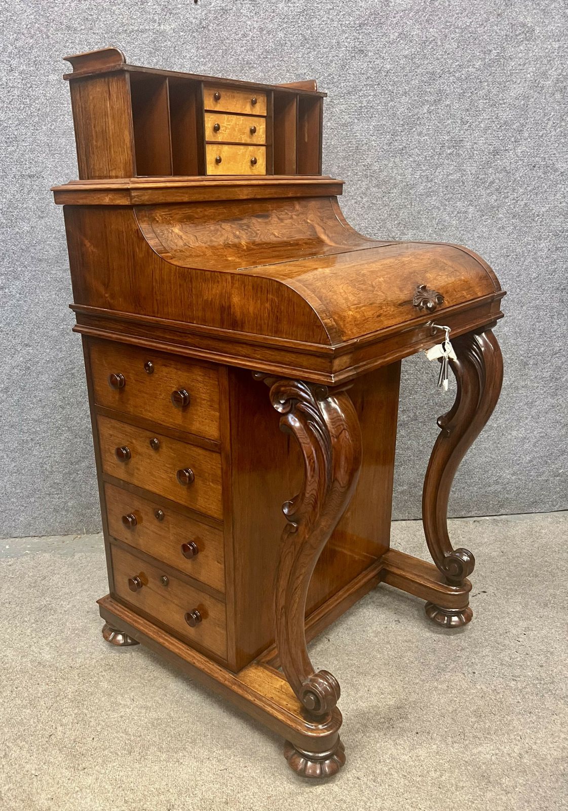 A Superb Victorian Rosewood Pop Up Davenport