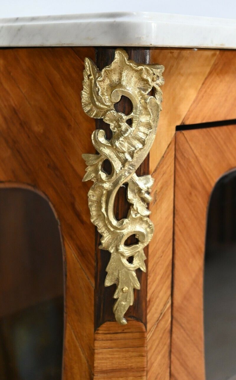Small Showcase In Rosewood, Louis XV Style   Late 19th Century photo vintage