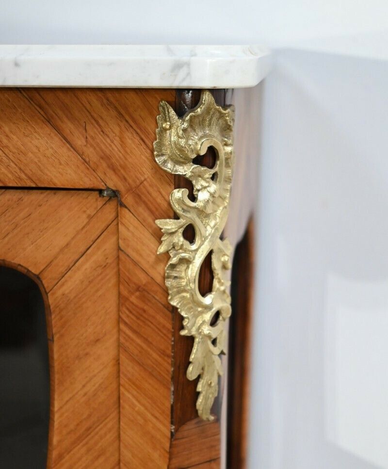 photo for sale Small Showcase In Rosewood, Louis XV Style   Late 19th Century