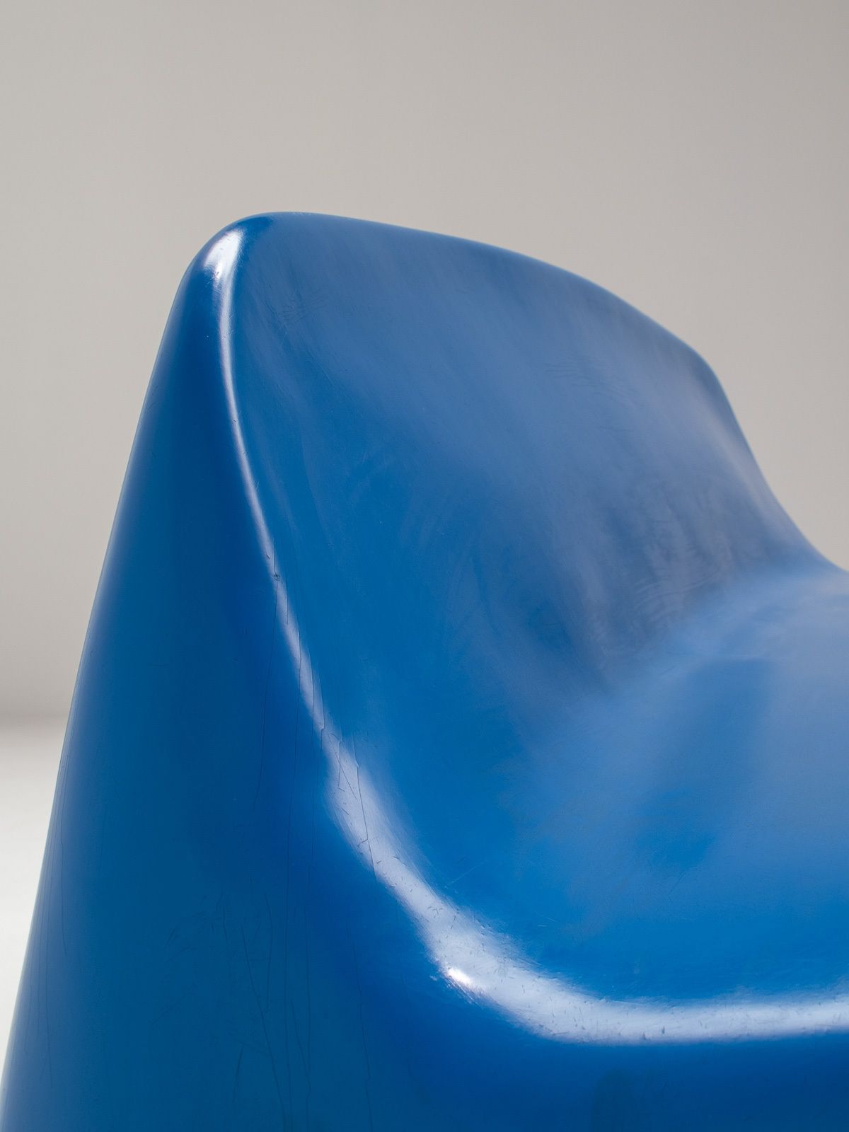 Blue Fiberglass Bench By Walter Papst For Wilkhahn, Germany, 1960s photo Furniture