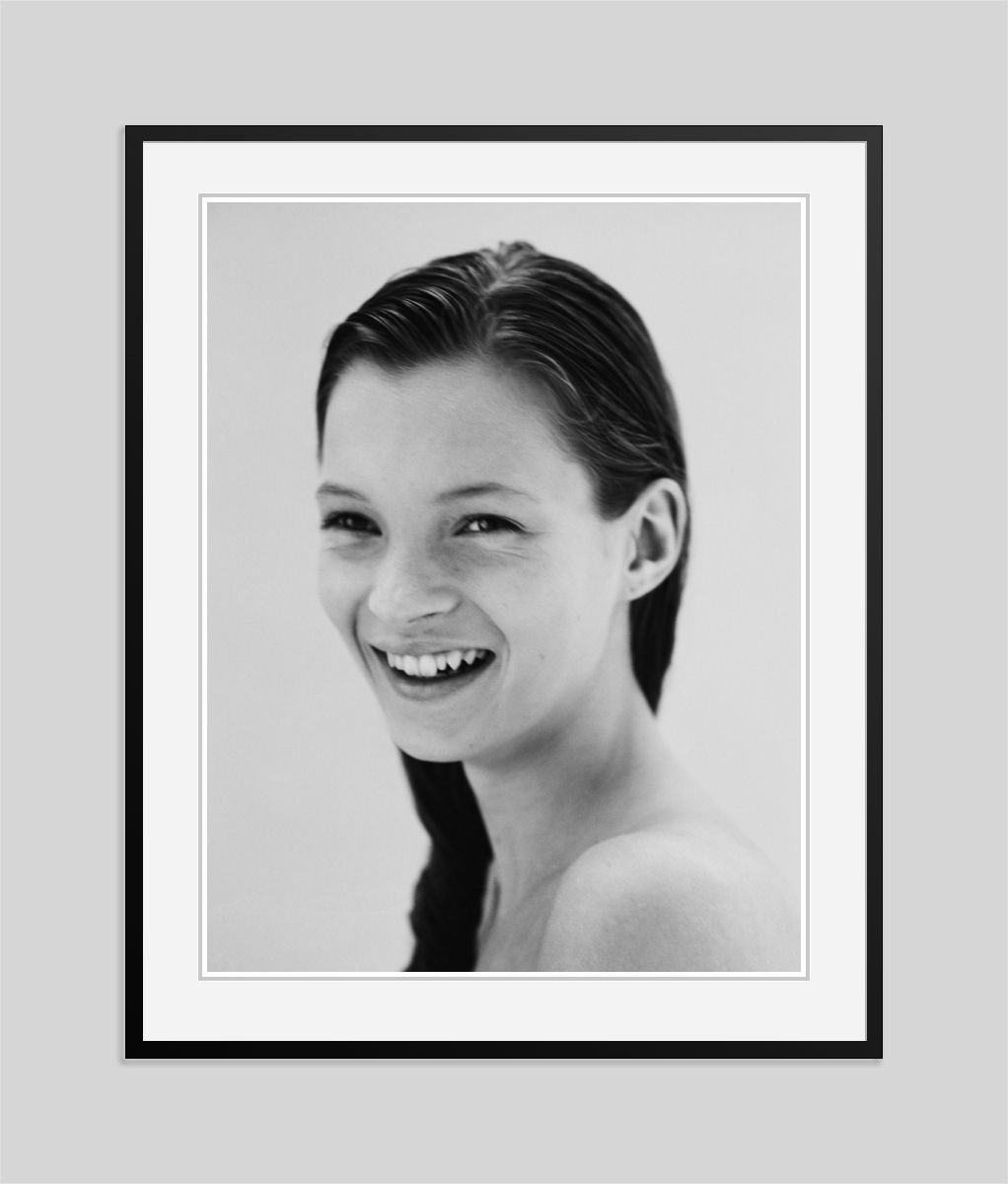 'Kate Moss Smiling London, 1990' Jake Chessum Framed In Black