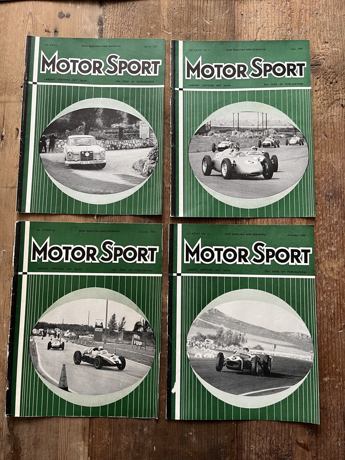 Vintage Motorsport Magazine Cover Artwork 1960 photo for sale