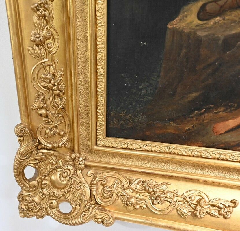 photo vinterior Oil On Canvas, 19th Century School – Mid 19th Century
