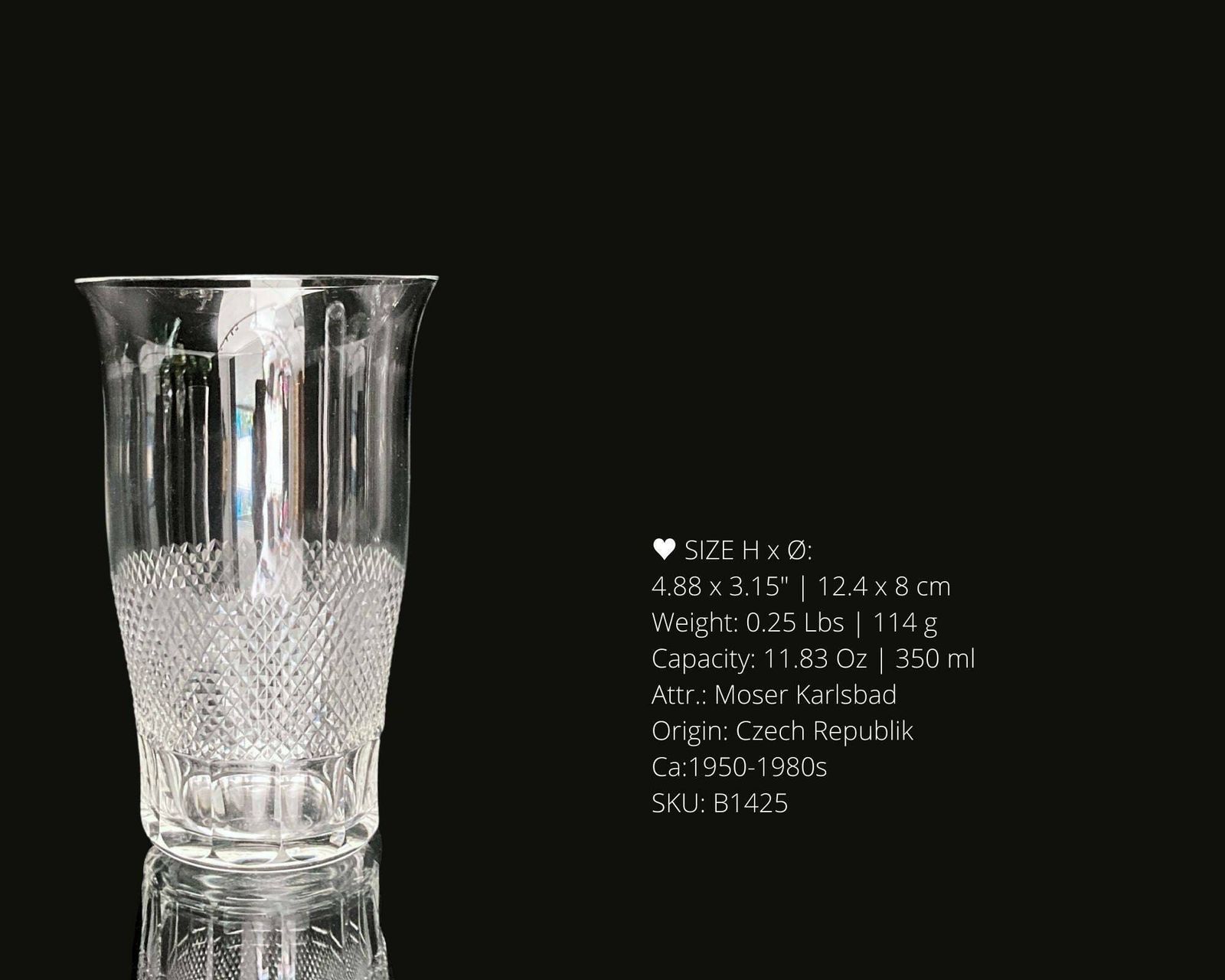 Moser Lloyd Water Glasses | 6pcs | Design Tyra Lundgren 1922 | 11.83oz, 350ml photo Home Decor