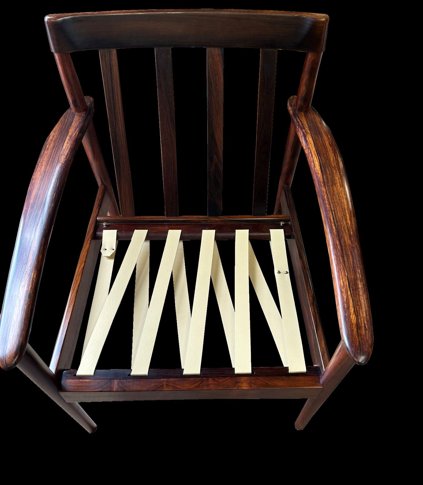 Danish Santos Rosewood Model 56 Armchair By Grete Jalk For Poul Jeppesen photo for sale