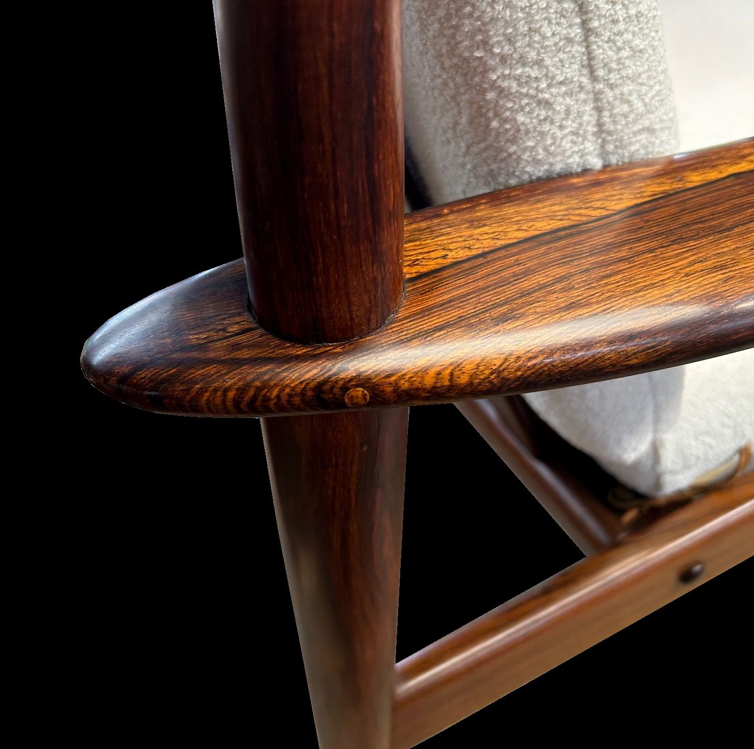 Danish Santos Rosewood Model 56 Armchair By Grete Jalk For Poul Jeppesen photo Furniture