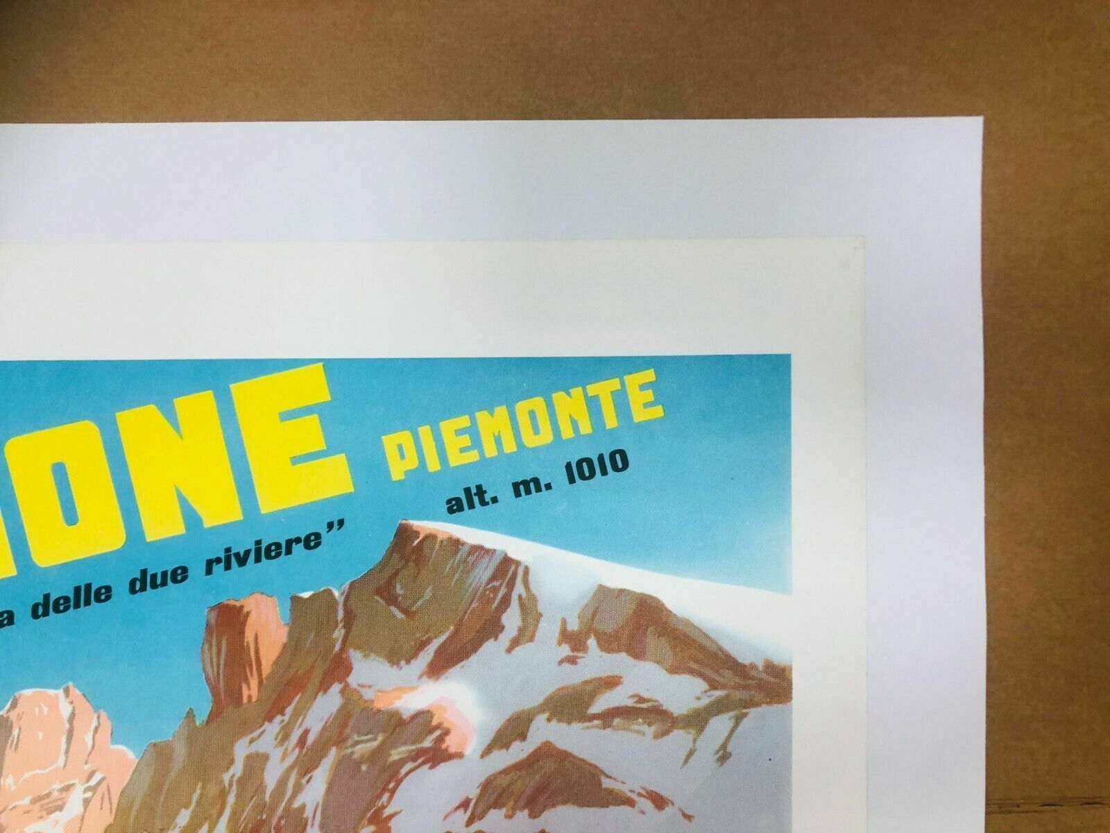Carlo Prandoni, 1947   Limone Piemonte   Original Vintage Affiche Linen Backed photo vinterior