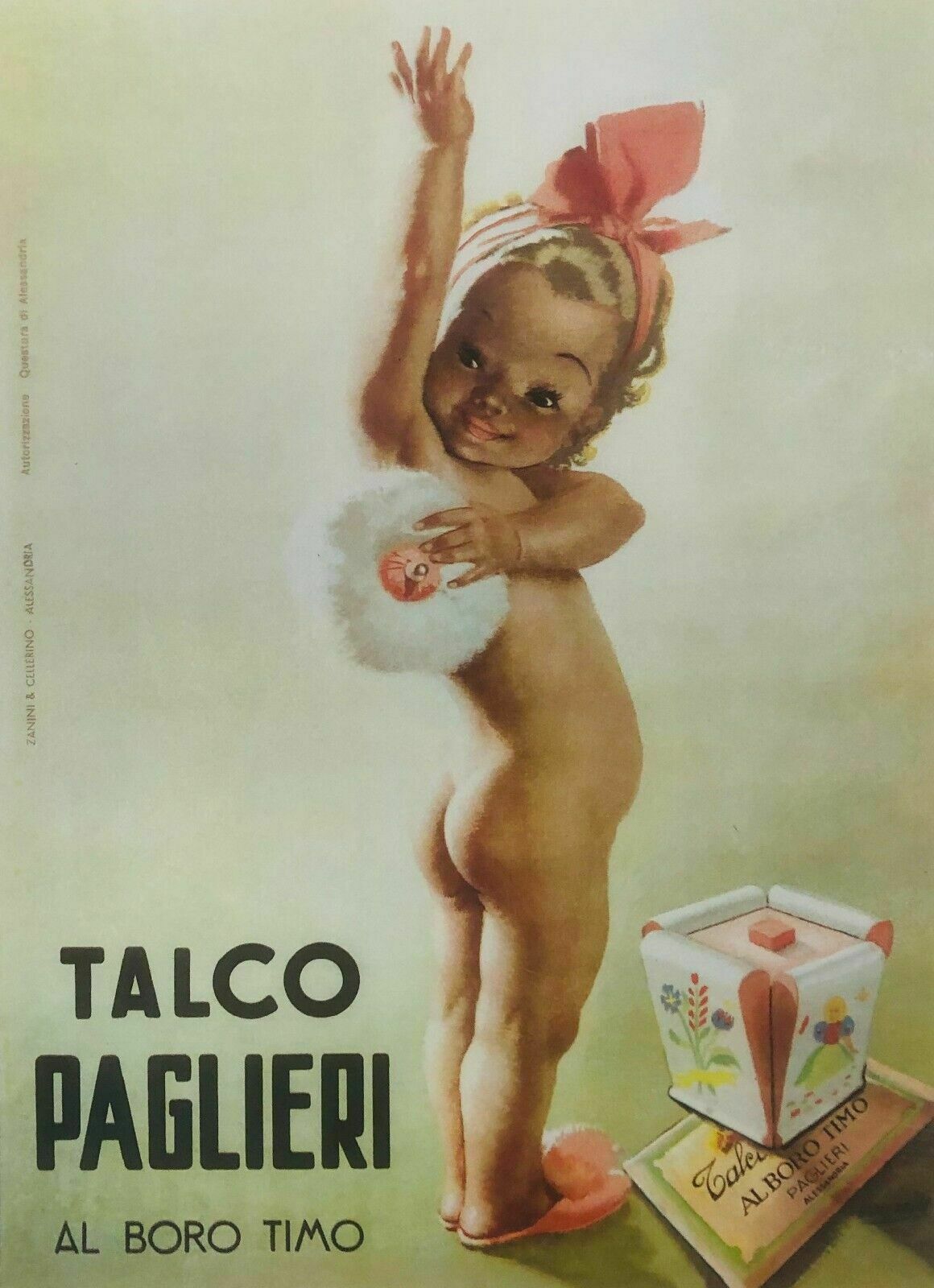 Gino Boccasile, Around 1970   Paglieri Talc   Advertising Vintage Affiche