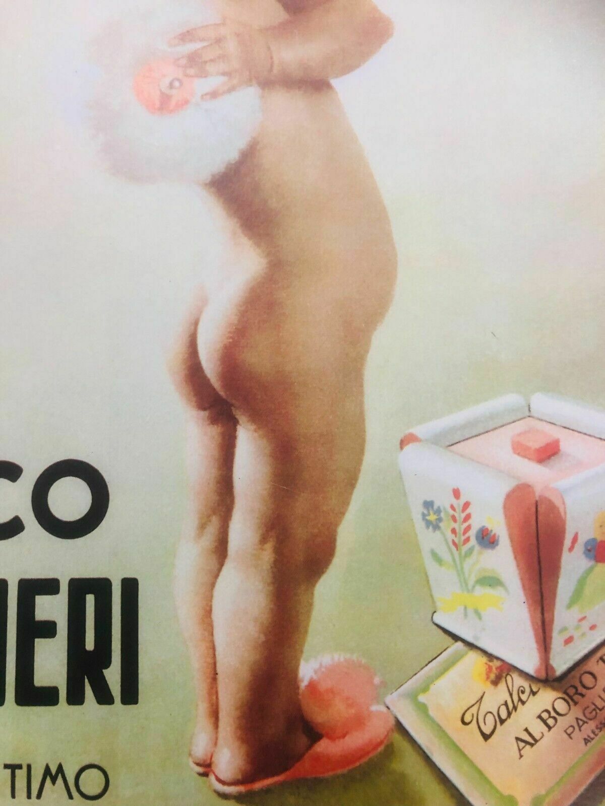 photo vinterior Gino Boccasile, Around 1970   Paglieri Talc   Advertising Vintage Affiche