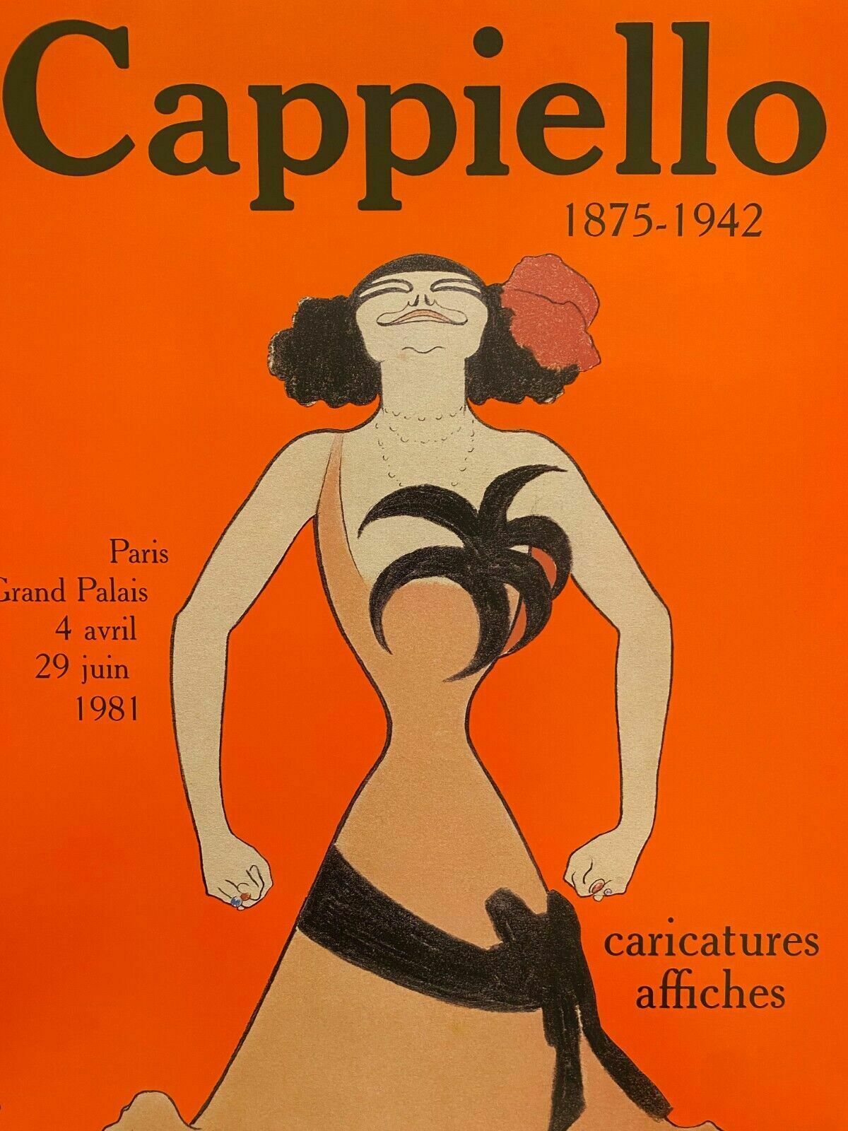 photo vintage Leonetto Cappiello, 1981   Cappiello   Original Exhibition Affiche   Cm 60 X 40