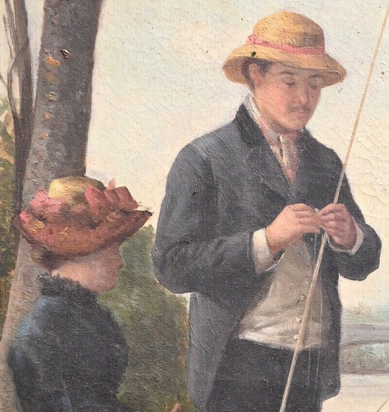 The Angler, 19th Century School – Late 19th Century photo vinterior