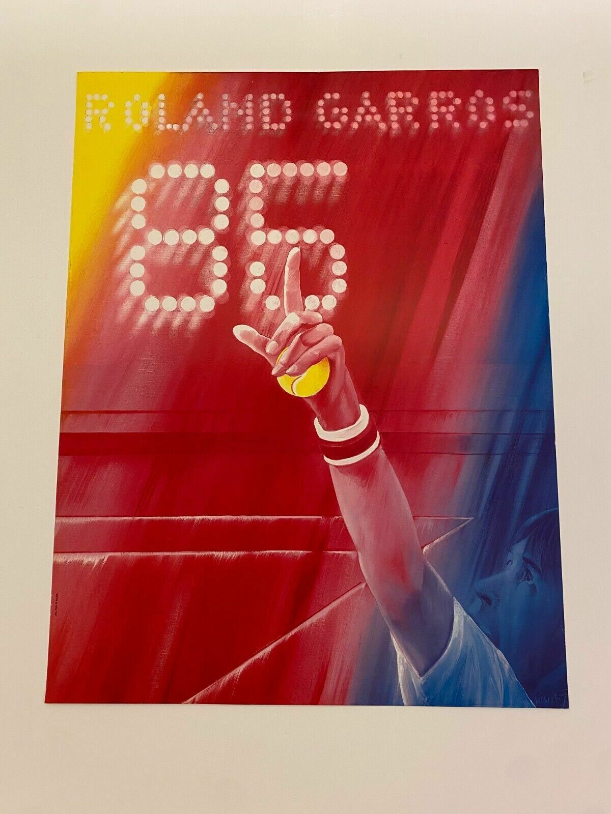 Jacques Monroy, 1985   Roland Garros 85   Advertising Vintage Affiche photo for sale