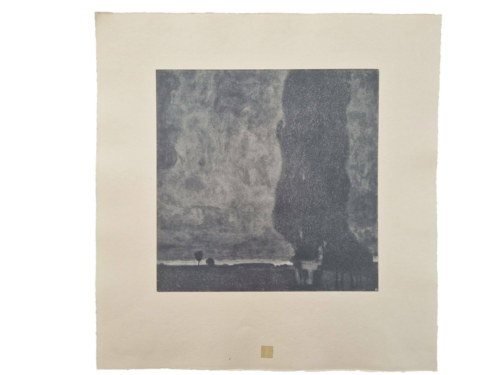 Gustav Klimt Thunderstorm Collotype On Paper, Das Werk 1914, Art Nouveau Wall Art Print