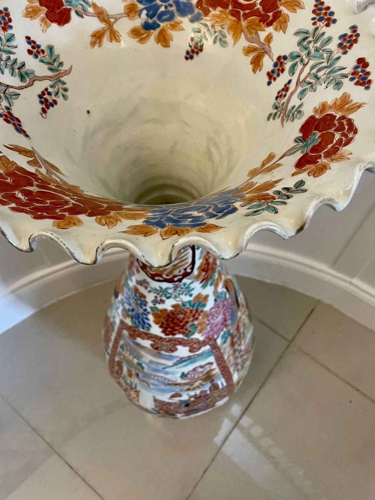 Large Antique 19th Century Quality Japanese Imari Floor Standing Vase photo for sale