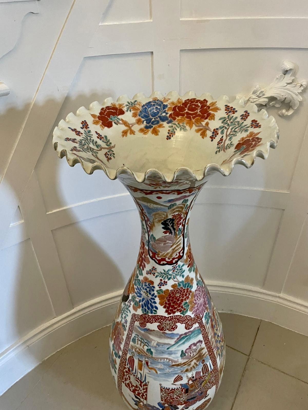 Large Antique 19th Century Quality Japanese Imari Floor Standing Vase photo Home Decor