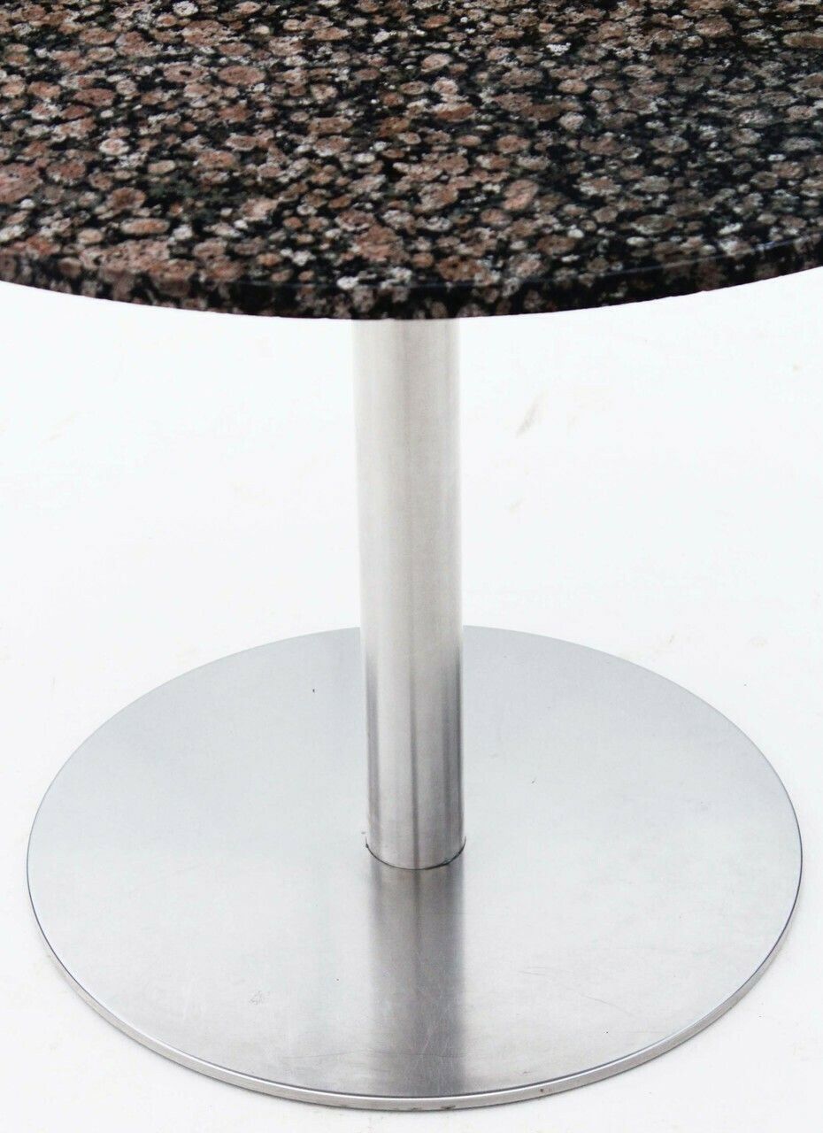 Retro Vintage Granite Table And 6 Chrome Black Dining Bistro Kitchen Chairs photo buy