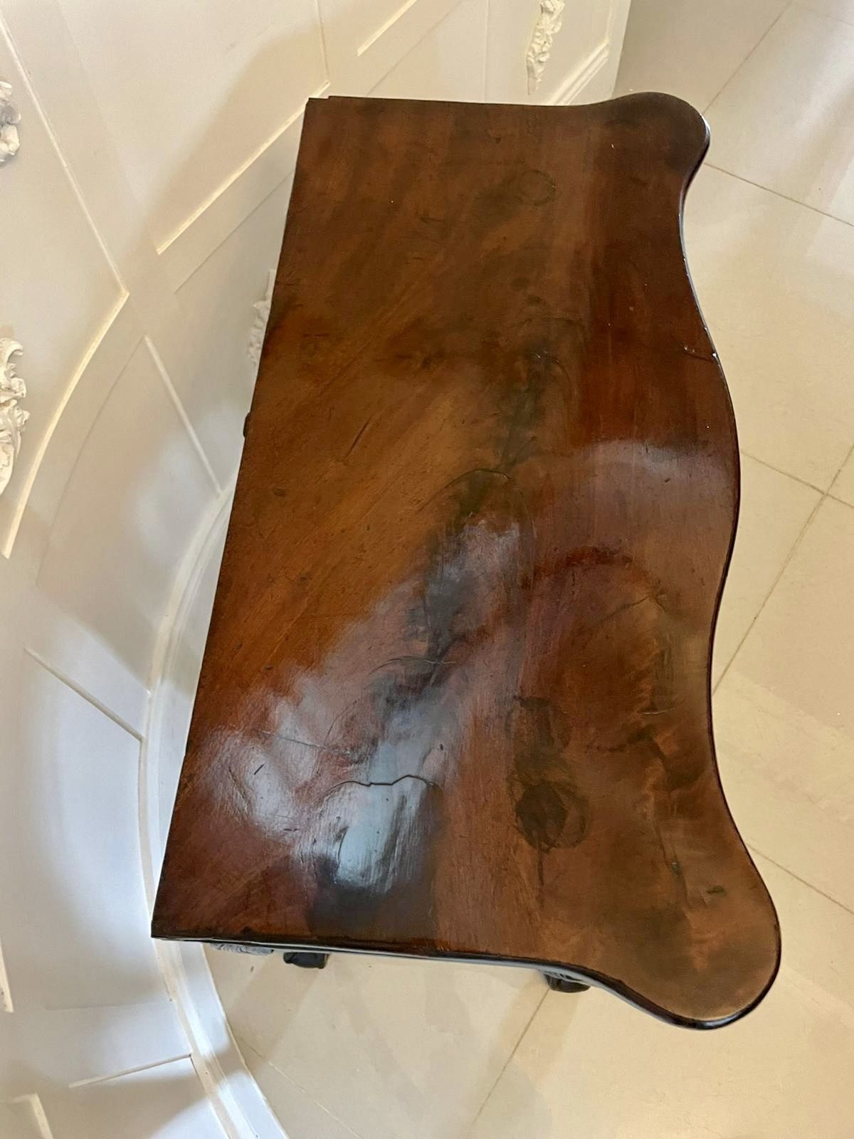 photo for sale Superb Quality Antique Irish Carved Mahogany Card Table